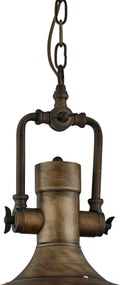 Lustra / Pendul vintage 39cm Industrial negru auriu 1322BG SRT