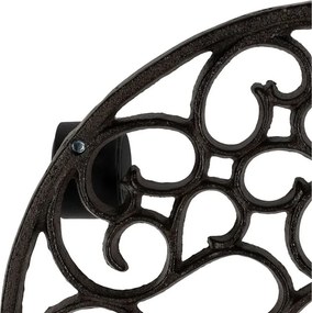 Suport vintage din fontă pentru ghivece, cu roți pivotante, Rhodonea, D31,5 cm