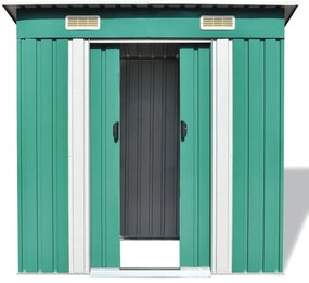 Magazie de gradina din metal verde