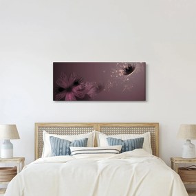Tablou - Floare și fluture (120x50 cm)