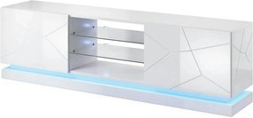 Comoda TV QIU, alb, 200x40x57 cm