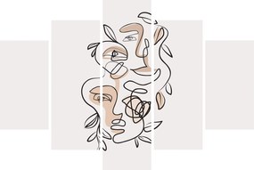 Tablou - Line art facials (150x105 cm)