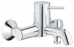 Baterie cada/dus Grohe Bau Classic, montare pe perete, crom-23787000