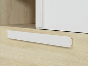 Comodă Jowiza 07 cu sertare 92 cm - fag fjord / alb / gri platină
