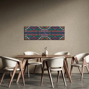 Tablou cu bastracție ornamentală (cu ceas) (90x30 cm)