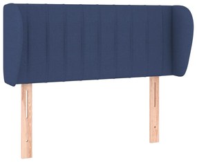 3117362 vidaXL Tăblie de pat cu aripioare, albastru, 83x23x78/88 cm  textil