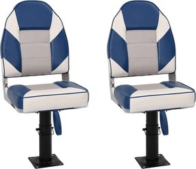vidaXL Set cu scaun pentru barcă, pliabil, 4 piese, spătar înalt