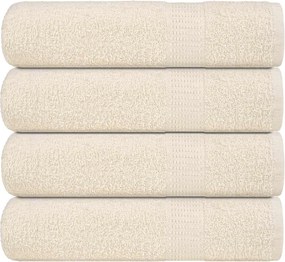 vidaXL Prosoape de baie, FROGN, 4 buc., crem, 100x150 cm, 360 g/m²