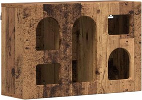 vidaXL Dulap suspendat Lemn vechi 60 x 20 x 40 cm Lemn compozit