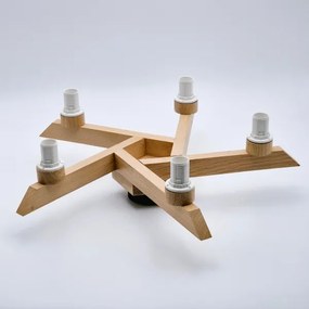 Lustr ANTONIO 5xE14/40W/230V, montaj plafon, stejar