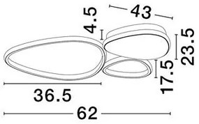 Plafoniera LED design modern ALTUS 62x43cm, NVL-9081828