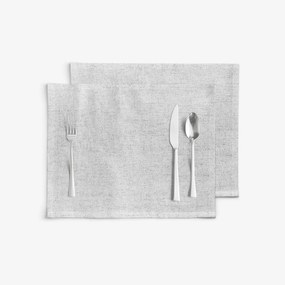 Goldea suporturi farfurii decorative loneta - gri natural - 2 buc 30 x 40 cm