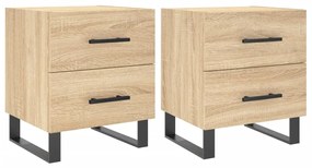 vidaXL Noptiere, 2 buc., stejar sonoma, 40x35x47,5 cm, lemn compozit