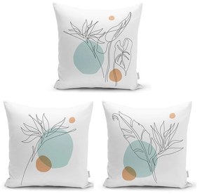 Set 3 fețe de pernă Minimalist Cushion Covers Drawing Modern, 45 x 45 cm