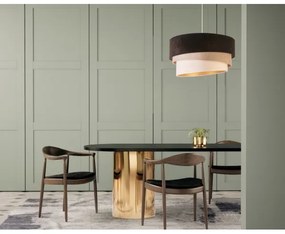 Lustră pe cablu Duolla DEVON 1xE27/40W/230V d. 45 cm negru/bej