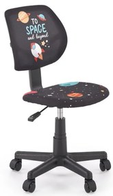 Scaun de birou copii Bin Go negru H90 cm