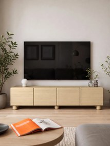 Comodă TV cu patru uși Arlo 200 cm - stejar Vicenza