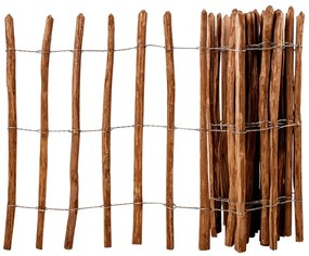 vidaXL Gard din șipci, 90 x 500 cm, lemn de alun