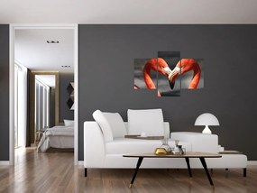Tablou cu doi flamengo îndrăgostiți (90x60 cm)
