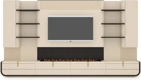 Unitate TV lemn masiv Viera, 400 × 220 × 50 cm
