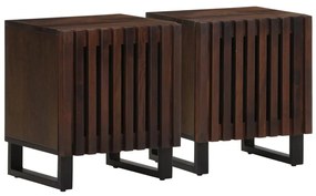 vidaXL Noptiere, 2 buc., 40x34x46 cm, lemn masiv de acacia