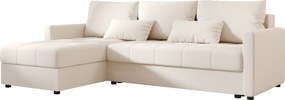 Coltar extensibil VENORIA, crem, colt reversibil, 220x143 cm + 2 perne GRATUIT