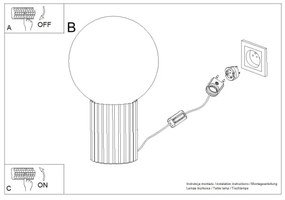 Lampă de masă Sollux SL.1746 HALO 1xG9/8W/230V d. 12 cm bej