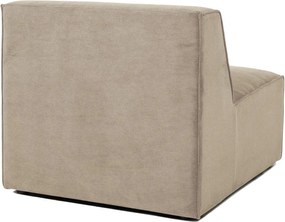 Modul pentru canapea bej din catifea reiată (partea din mijloc) Sting - Scandic