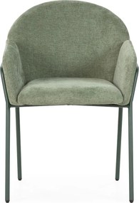 Set de scaune de sufragerie verde 2 buc. tapițat Aslin – MOME