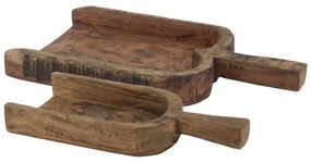 Set 2 tavi decorative, din lemn reciclat, Grimaud