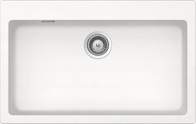 Chiuveta bucatarie Schock Signus N-100XL Cristadur Polaris 790 x 500 mm, granit, montare pe blat, alb polar