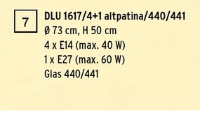 Candelabru aplicat stil mediteranean clasic de lux Tosca 5L