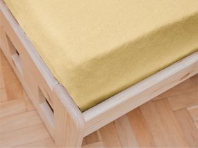 Cearsaf Jersey pentru patut copii cu elastic 70x140 cm crem