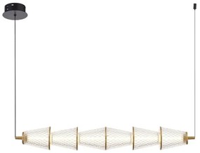 Lustră LED pe cablu SANSA LED/11W/230V auriu/transparent