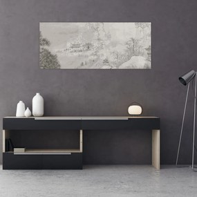 Tablou - Peisaj chinezesc (120x50 cm)