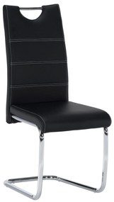Scaun de sufragerie Abalia New (negru + Crom). 808094