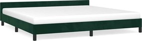 vidaXL Cadru de pat fără saltea, verde închis, 200x200 cm, catifea