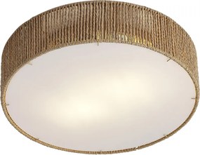 Plafonieră Japandi naturală cu abajur 38cm 2 lumini - Luz