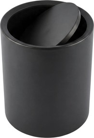 Coș de gunoi pentru baie RUND, 6 l, negru