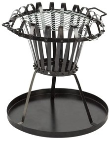 446131 Practo Garden Vatră de grădină cu grătar, negru