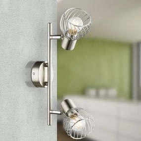 Spot TEXAS 2xE14/40W/230V crom mat Globo 54809-2