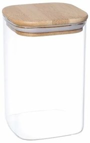 Recipient de sticlă 4Home pentru alimente cu  capac Bamboo, 950 ml