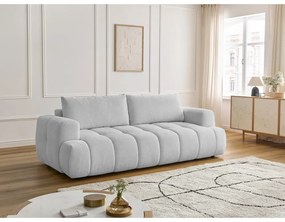 Canapea gri deschis extensibilă/cu spațiu de depozitare 251 cm Fuji – Bobochic Paris