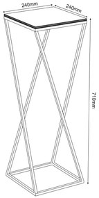 Suport de flori 70x24 cm alb