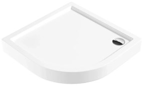 Cadita dus semirotunda Deante Jasmin alb 80 cm