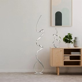 Lampa de podea LED moderna design cromat Twirls