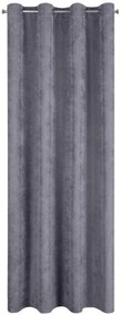 Draperie de culoare gri cu structură de catifea 140 x 250 cm