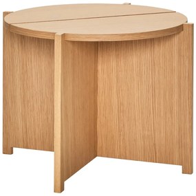 Măsuță auxiliară rotundă cu aspect de lemn de stejar ø 55 cm Dash – Hübsch