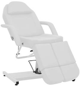 vidaXL Scaun tratament înfrumusețare, alb, 180x62x78 cm, piele eco