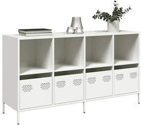 vidaXL Dulap, alb, 135x39x73,5 cm, oțel laminat la rece